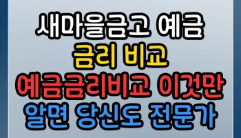 새마을금고 예금 금리 비교 예금금리비교 이것만 알면 당신도 전문가 새마을금고 예금 금리 비교 예금금리비교 썸네일